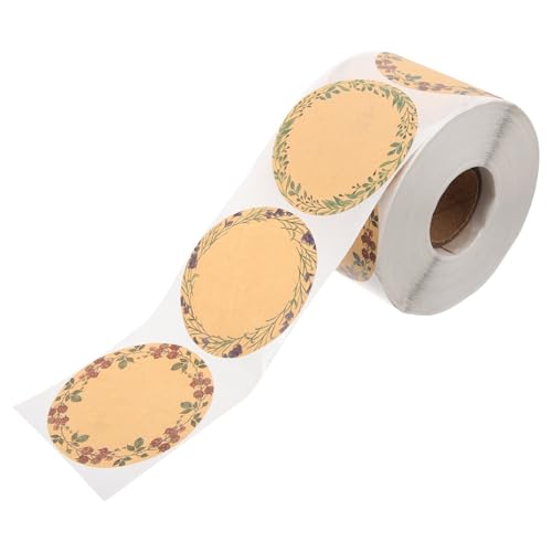 MUCKLILY 1 Rolle Etikettenaufkleber Klebstoff Speisekammer Kordelzug Dekoration Entfernbare Etiketten Abnehmbare Aufkleber Etiketten Für Dateiordner Selbstklebende Duschregale Kraftpapier von MUCKLILY