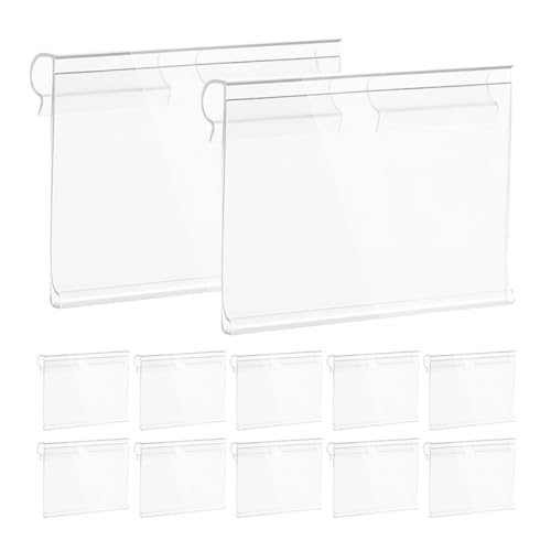 MUCKLILY 120st Supermarkt-etikett Regalhalter Etikettenhalter Für Den Einzelhandel Preishalter Schild Etikettenhalter Preisklammer Etikettenhalter Für Regale Einzelhändler Pvc Transparent von MUCKLILY