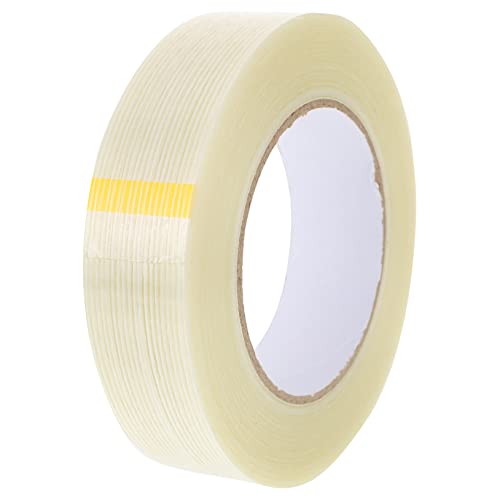 MUCKLILY 1Stk Glasfaserband Gitter doppelseitiges Klebeband Kabel Filamentband Reparaturband für Gewächshäuser Klebebandkleber Draht packing tape paketband Bündelband Befestigungsband Weiß von MUCKLILY