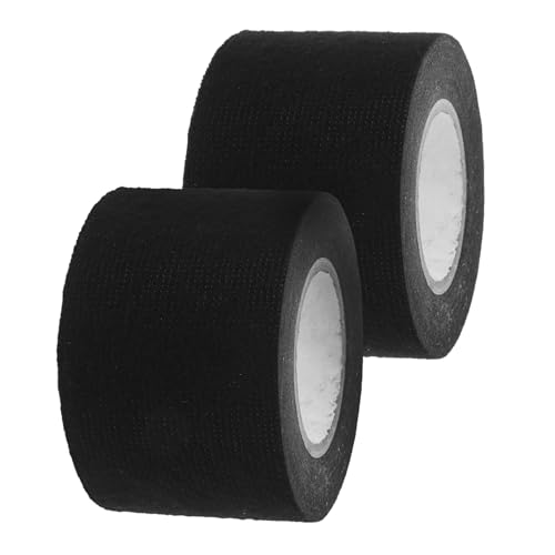 MUCKLILY 2 Rollen Elektrisches Band Stoffband Schwarzes Klebeband Kabelbaumband Für Autos Drahtband Auto Klebeband Stoff-elektroband Hochtemperatur-elektroband -tape Flanell Black von MUCKLILY