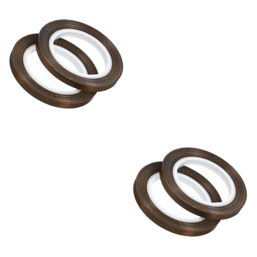 MUCKLILY 2 Sätze Hitzebeständiges Klebeband Bänder Dichtungsband Handvakuumierband Vakuumierband Für Lebensmittel Ptfe-band Für Vakuumierer Ptfe-glasfasergewebe Coffee 2 Rollen * 2 von MUCKLILY