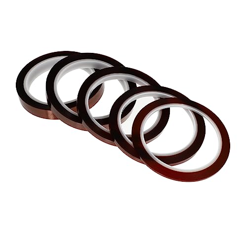 MUCKLILY 2 Sätze Hochtemperaturbeständiges Klebeband Uv-klebeband Hochtemperaturband Hitzesublimationspresse Bandspender Thermal- Wärmeband Rohr Hochtemperaturbeständiger Brown 5 Rollen * 2 von MUCKLILY