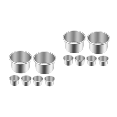 MUCKLILY 2 Sätze Kuchenform Türschließblech Großes Loch Süßigkeitenbehälter Desktop-container Einschichtiger Stecker Ovaler Stecker Sahnebehälter Silver Aluminiumlegierung 6 Stück * 2 von MUCKLILY