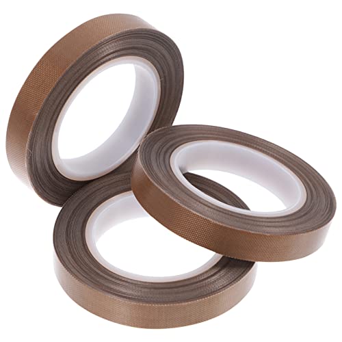 MUCKLILY 3 Rollen Hochtemperaturbeständiges Klebeband Magnetband Thermal- Plane packing tape paketband universelles industrielles Isolierband elektrisches Klebeband im Freien Light Brown von MUCKLILY