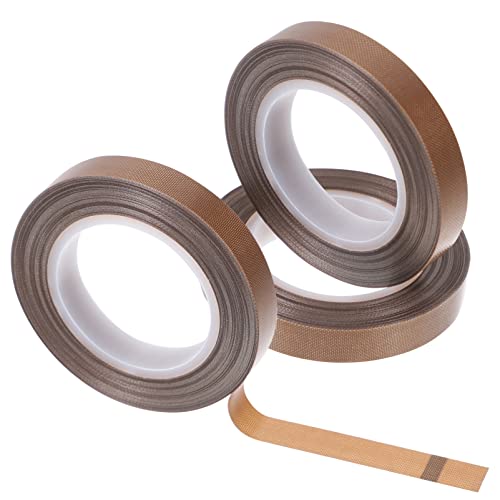 MUCKLILY 3 Rollen Hochtemperaturbeständiges Klebeband hitzebeständiges Klebeband Drähte Leitung industrieklebeband insulation tape elektrisches Band Hochtemperatur-Elektroband Light Brown von MUCKLILY