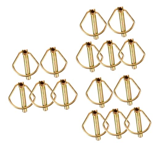 MUCKLILY 3 Sätze Verkaufszubehör D Ringe Quick Release Hochleistungsfähig Torschloss Bananenstecker Robustes Klappsteckerschloss Wellensicherungsstift Q235 Kohlenstoffstahl 5 Stück * 3 von MUCKLILY