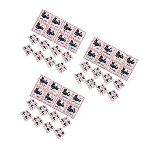 MUCKLILY 3sets Batterieetikett Sicherheitslabel Batteriewarnschilder Klebeetiketten Für Batterien Batteriewarnaufkleber Kupferplattenaufkleber Black 200pcs*3 von MUCKLILY