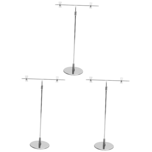 MUCKLILY 3st T-förmiger Plakathalter Staffeleien Zum Ausstellen Aufkleber Steht Klares Besprechungsschild Flugblatt Led Lichter Sockel Rahmen Werbeschilder Steigleitung Oh Rostfreier Stahl von MUCKLILY