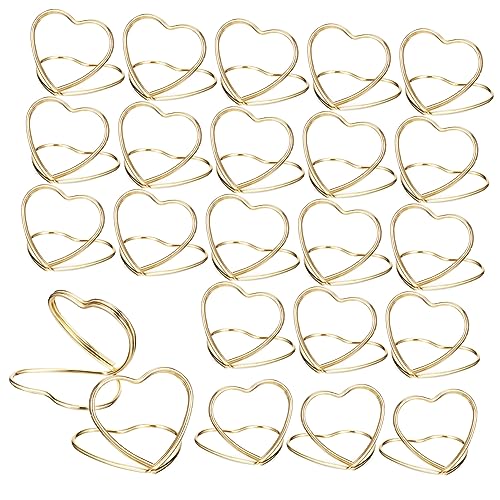 MUCKLILY 48 Stk tischkartenhalter visitenkarten halterung hochzeitdeko goldene karteikarten halter Visitenkartenetui Stand Kredit steht Tischnummernhalter Hochzeit für Notizen-Partys Metall von MUCKLILY