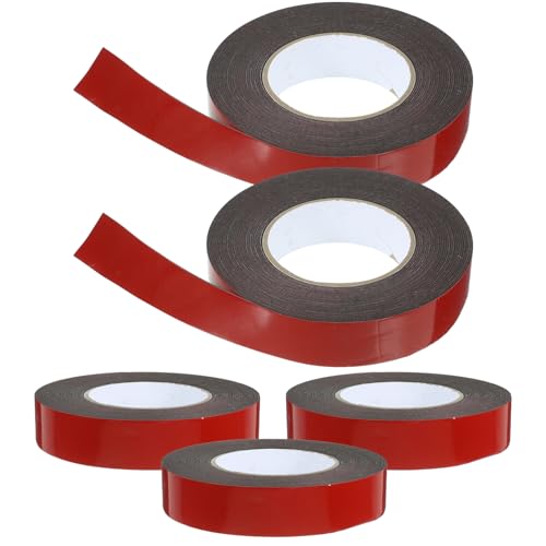 MUCKLILY 5 Rollen Doppelseitiges Klebeband aus Schaumstoff extra starke Klebehaken Nummernschildband klebeband doppelseitig double sided tape Montageband schwarzes doppelseitiges Klebeband von MUCKLILY