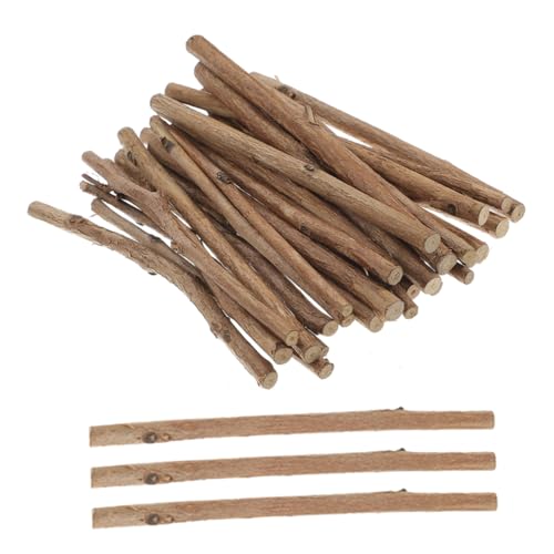 MUCKLILY 50 Stück Naturhölzernstöcke Holzstöcke Selber Machen Holzstäbchen Zum Basteln Foto-requisite Zweige Holzstöcke Für Diy Foto-requisiten-sticks Holz Klebt Zweige Light Brown von MUCKLILY