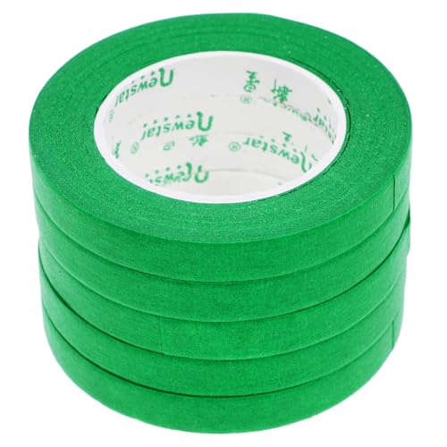 MUCKLILY 5St Abdeckband wiederverwendbares klebeband Textmarker Markierungen Nadelstreifenband Kantenabschlussband Dichtungsband für Rohrlecks auto sprühband breites Klebeband Papier Green von MUCKLILY