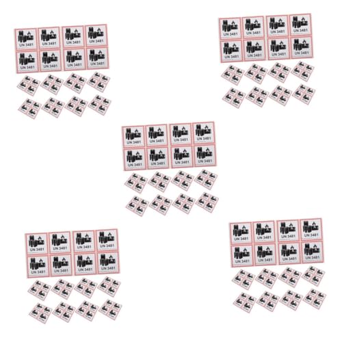 MUCKLILY 5sets Batterieetikett Sicherheitslabel Aufkleber Zur Batteriebeschriftung Klebeetiketten Für Batterien Kupferplattenaufkleber Black 200pcs*5 von MUCKLILY