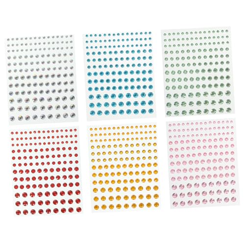 MUCKLILY 6Blätter Dekorative Edelstein Aufkleber für Bling Aufkleber und DIY Gesichtsschmuck für Partys und Festivals MUCKLILY 6Blätter Dekorative Edelstein Aufkleber für Bling Aufkleber und DIY Gesichtsschmuck für Partys und Festivals von MUCKLILY