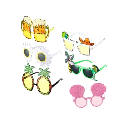 MUCKLILY 6St Hawaiianisches Spielzeug Sonnenbrille für Kinder Partygeschenke für Kinder halloween brillen leuchtbrillen Dekor Gläser Hawaii-Sonnenbrille Party-Sonnenbrille Bier von MUCKLILY