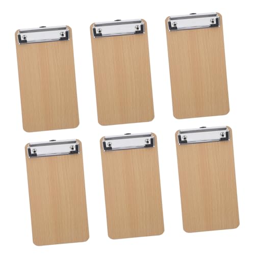 MUCKLILY 6st Plankenklemme Clip Büro-klemmbrett Kleines Klemmbrett Für Quittungen Klemmbretter Im Letter-format Low-profile-zwischenablage Menü-zwischenablagen Wandtafel Whiteboard Khaki von MUCKLILY