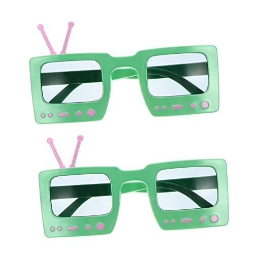 MUCKLILY Sonnenbrillen Für Kinder Foto-Requisiten 2st Fernseh Brille Schnapsgläser Abschlussball Kind Rahmen Sonnenbrille Für Kinder Lustige Brille von MUCKLILY
