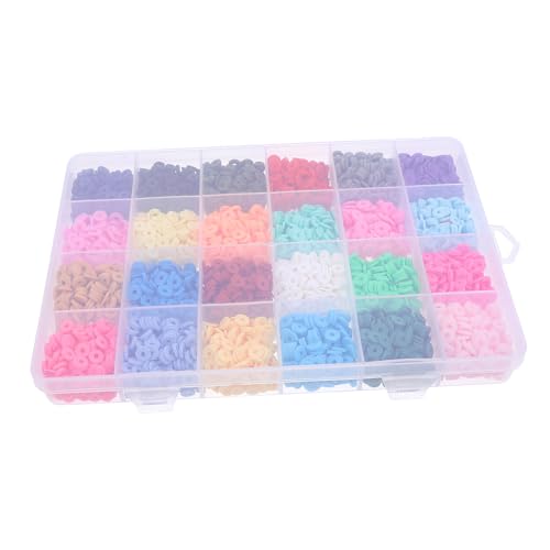 MUELODSIC 1 Schachtel Polymer Clay Perlen Flach Bunte DIY Schmuck Zubehör Spacer Beads für Armbänder Halsketten Farben Bastelperlen Kreativ Gestalten MUELODSIC 1 Schachtel Polymer Clay Perlen Flach Bunte DIY Schmuck Zubehör Spacer Beads für Armbänder Halsketten Farben Bastelperlen Kreativ Gestalten von MUELODSIC