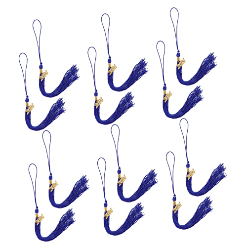 MUELODSIC 12St Graduierungskappe Quasten leichte Quasten Meister Hut Graduiertenmütze-Stirnband abschlussfeier graduation cap 2024 Charm-Cap-Quasten Abschlussquasten 2024 Legierung Blue von MUELODSIC