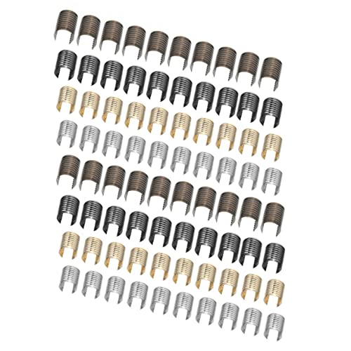 MUELODSIC 160Stücke Kordelcrimp Clip Lederseil Befestigungselemente für DIY Schmuck und Antikbronze für Quastenfixierung MUELODSIC 160Stücke Kordelcrimp Clip Lederseil Befestigungselemente für DIY Schmuck und Antikbronze für Quastenfixierung von MUELODSIC