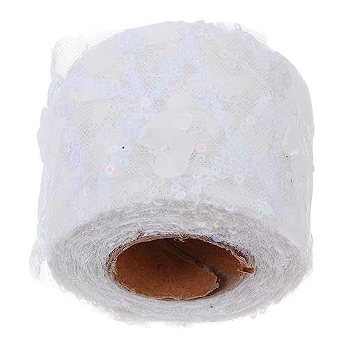 MUELODSIC 1Rolle DIY Nähband Dünnem Organza mit Pailletten für Geburtstagsgeschenke Hochzeitsdekoration und Handwerksprojekte Einfach Zuschneidbar und Anpassbar MUELODSIC 1Rolle DIY Nähband Dünnem Organza mit Pailletten für Geburtstagsgeschenke Hochzeitsdekoration und Handwerksprojekte Einfach Zuschneidbar und Anpassbar von MUELODSIC