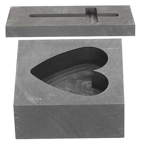 MUELODSIC 2 Stck Graphit Gießform Herz Kreuz Form Gussform für Gold Silber Kupfer Aluminium Messing DIY Schmuckgießen Robust und Einfache Handhabung MUELODSIC 2 Stck Graphit Gießform Herz Kreuz Form Gussform für Gold Silber Kupfer Aluminium Messing DIY Schmuckgießen Robust und Einfache Handhabung von MUELODSIC