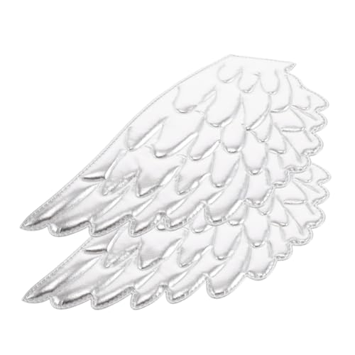 MUELODSIC 2 Stück Engelsflügel Zubehör Goldapplikation für Kleid geprägte Flügelkleidung Applikation Flügelform Stoff Patch Applikation mit Engelsflügeln Polyester Silver MUELODSIC 2 Stück Engelsflügel Zubehör Goldapplikation für Kleid geprägte Flügelkleidung Applikation Flügelform Stoff Patch Applikation mit Engelsflügeln Polyester Silver von MUELODSIC