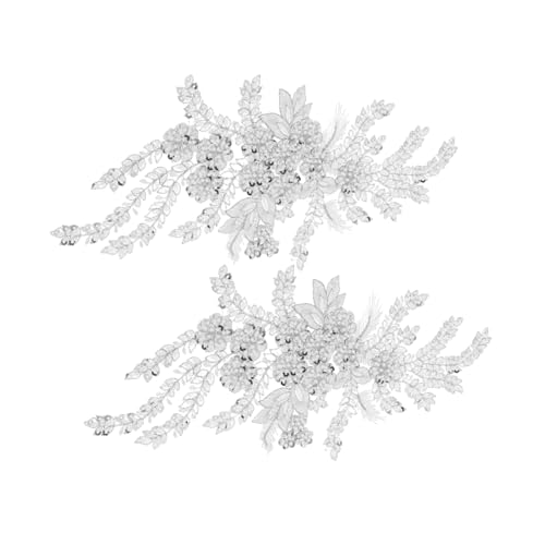MUELODSIC 2 Stück Spitzenbesatz Mit Blumenstickerei Blumenpaillettenpaillettenpatz Blumensticker Spitzen Applikationen Stickereiapplikation Applikationen Nähen Polyester Weiß MUELODSIC 2 Stück Spitzenbesatz Mit Blumenstickerei Blumenpaillettenpaillettenpatz Blumensticker Spitzen Applikationen Stickereiapplikation Applikationen Nähen Polyester Weiß von MUELODSIC