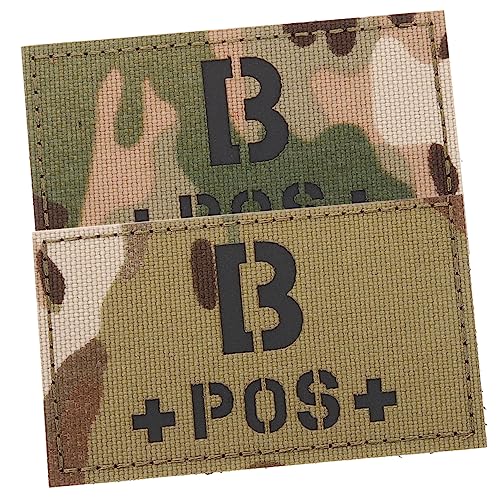 MUELODSIC 2Stücke B Positiver Patch Reflektierender Haken und Loop Patch für Tarnuniformen Rucksäcke und Taktische Ausrüstung zur Blutgruppenkennzeichnung im Notfall MUELODSIC 2Stücke B Positiver Patch Reflektierender Haken und Loop Patch für Tarnuniformen Rucksäcke und Taktische Ausrüstung zur Blutgruppenkennzeichnung im Notfall von MUELODSIC