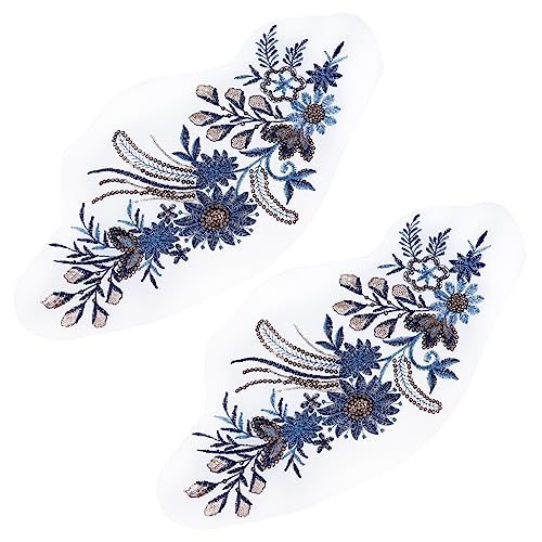 MUELODSIC 2Stücke Pailletten Stickerei Aufnäher DIY Kleidung Dekore Große Blaue Stoffapplikationen für Designs und Styles für Verschiedene MUELODSIC 2Stücke Pailletten Stickerei Aufnäher DIY Kleidung Dekore Große Blaue Stoffapplikationen für Designs und Styles für Verschiedene von MUELODSIC