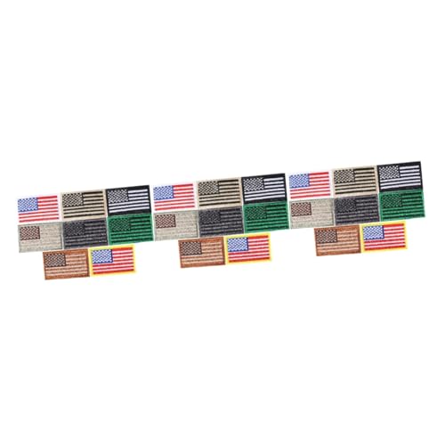 MUELODSIC 3 Sätze Aufnäher Mit Amerikanischer Flagge Amerikanische Flagge Patch Kleidung Reparatur Patch Frischer Fleck Union Jack-aufnäher Aufkleber Amerika-flaggenapplikation 8 Stück * 3 von MUELODSIC