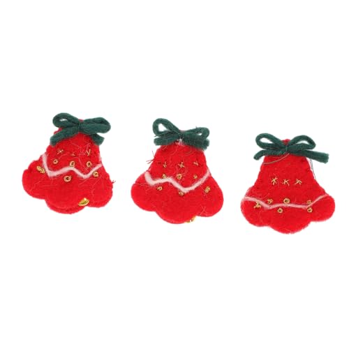 MUELODSIC 3Stücke Weihnachtsbaumdekor Filz Teiliges Glocken Patches für DIY Projekte Applique für Weihnachtsvorräte und Festliche Dekorationen Dunklem MUELODSIC 3Stücke Weihnachtsbaumdekor Filz Teiliges Glocken Patches für DIY Projekte Applique für Weihnachtsvorräte und Festliche Dekorationen Dunklem von MUELODSIC