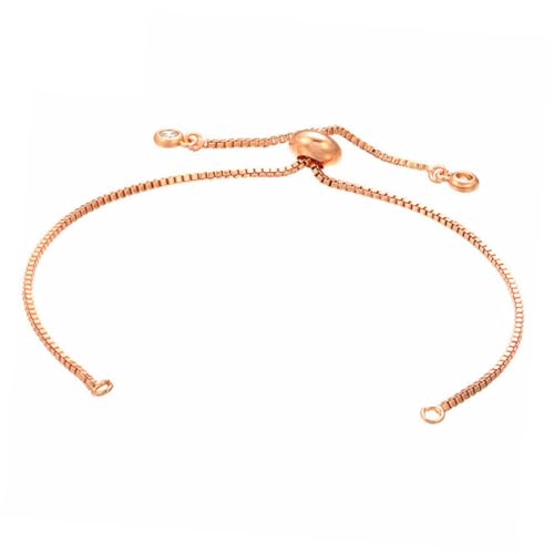 MUELODSIC 4Stücke Verstellbare Armbänder Für DIY Schmuckherstellung Handkette Gold Weißgold Roségold Und Schwarz Halbfertige Schmuckzubehör Für Projekte von MUELODSIC