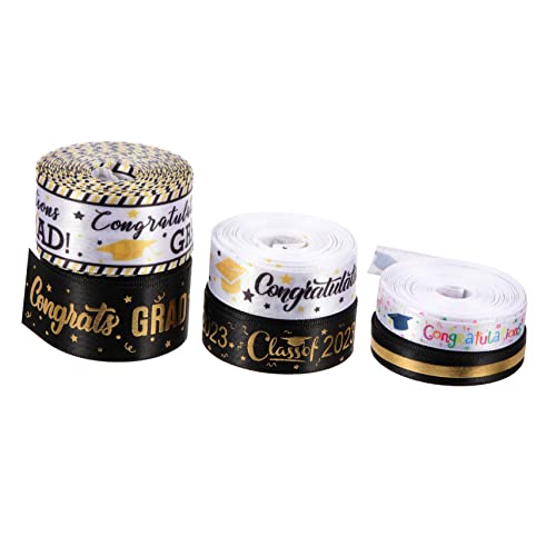 MUELODSIC 6 Rollen Schleife Partygeschenke Hochzeit Girlandendekorationen Bulk-band Sackleinenband Partydekorationen Stoff Strass Banddekor Bogen Verpackungsband Wickelband Braut- Polyester von MUELODSIC