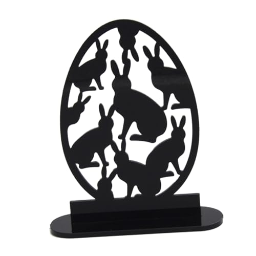 MUELODSIC Kaninchen-Verzierung Hasendekorationen für Partys Plüsch EIN Hase ist Einer Hasenohren hasenfiguren Ostern mitgebsel Osterdekorationen dekorative Requisiten für Ostern Acryl Black von MUELODSIC