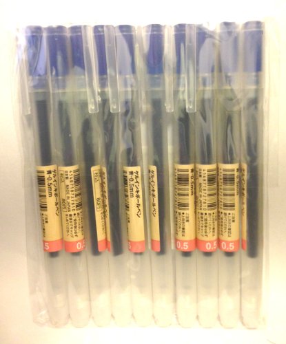 Muji MoMa Gel-Kugelschreiber, 0,5 mm, blau, 10 Stück von Muji