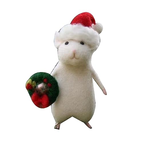 Einzigartiges, handgefertigtes Nadelfilz-Halloween-Ornament mit Kürbis-Kleidung für Weihnachtsdekoration, niedliche gefilzte Tiere, Ornament für Zuhause von MULAIDI