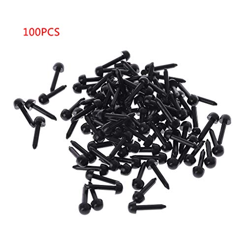 MULAIDI 100 Stücke 3mm/4mm/5mm/6mm DIY Für Kunststoff Schwarz Pin Sicherheits Augen Für Han Weihnachten Geschenkpapier von MULAIDI