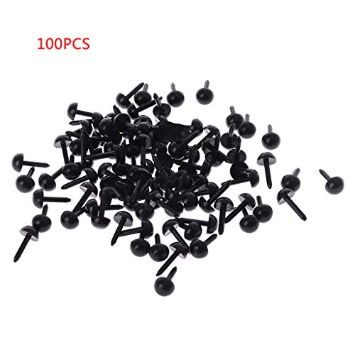 MULAIDI 100 Stücke 3mm/4mm/5mm/6mm DIY Für Kunststoff Schwarz Pin Sicherheits Augen Für Han Weihnachten Geschenkpapier von MULAIDI