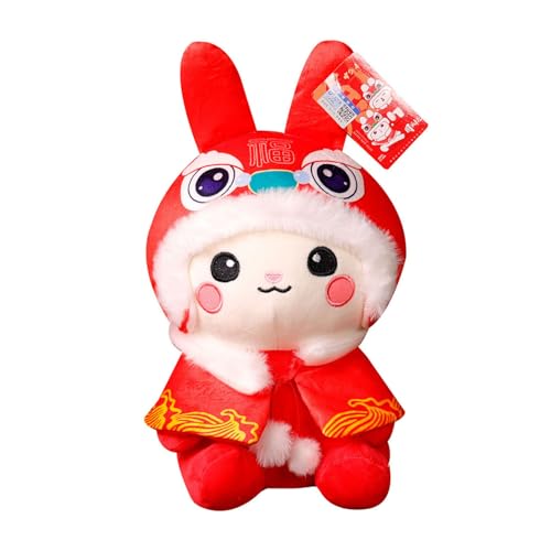MULAIDI 2023 Neujahr Kaninchen Weiche Puppen Dekorative Ornament Supplies Für Chinesisches Kaninchenjahr Urlaub Party Kaninchenhaus von MULAIDI