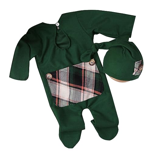 MULAIDI Musselin Mütze Und Ärmel Overalls Foto Set Foto Requisiten Baby Hemd Weihnachtskostüm Für Jungen Und Mädchen Foto Requisiten Für Kleinkinder Foto Requisiten Für Kleinkinder Foto von MULAIDI