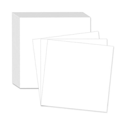 MULIANBOX Weißer Karton, 30,5 x 30,5 cm, blanko, für Sammelalben, 180 g/m², 30 Blatt dickes Papier für Malerei, Kartenherstellung und Bastelprojekte, Weiß, 12X12INCH-180GSM-30 von MULIANBOX