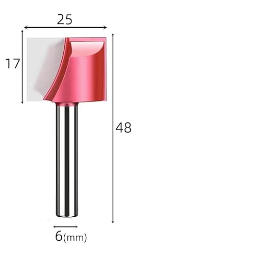 1 stücke Router Bit Reinigung Unten Gerade Flöte Gravur Nut Slot Ende Fräser 1/4 1/2 6 8 Schaft Holz acryl CNC Werkzeuge(6x25) von MULONGOR