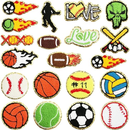 Aufnäher zum Aufbügeln, Motiv: Fußballsport, bestickte Applikationen, Pokal, MVP, Trikot, Helm, Stollen, Baseball, Basketball, Fußball, für Sportliebhaber, Kleidung, Hut, Rucksack, Tasche, Dekor (Stil Aufnäher zum Aufbügeln, Motiv: Fußballsport, bestickte Applikationen, Pokal, MVP, Trikot, Helm, Stollen, Baseball, Basketball, Fußball, für Sportliebhaber, Kleidung, Hut, Rucksack, Tasche, Dekor (Stil von MUMAYA