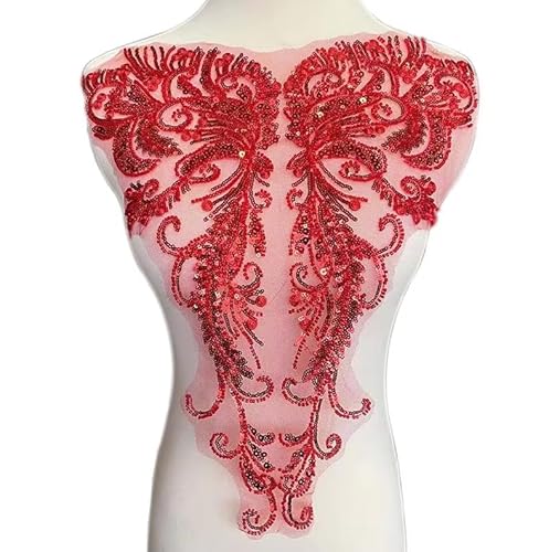 Perlen-Pailletten-Applikation, Blumenmuster, Strass, Röhre, Perlen-Pailletten-Stickerei, Aufnäher, Spitzenmieder-Applikation, Nähen, Besatz, Flicken für Kleid, DIY, Handwerk, dekorativ, 1 Paar/45 x 16 Perlen-Pailletten-Applikation, Blumenmuster, Strass, Röhre, Perlen-Pailletten-Stickerei, Aufnäher, Spitzenmieder-Applikation, Nähen, Besatz, Flicken für Kleid, DIY, Handwerk, dekorativ, 1 Paar/45 x 16 von MUMAYA