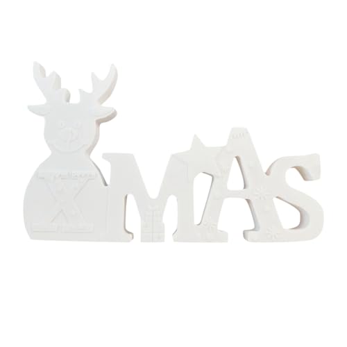 Silikonformen Gießformen Häuser Weihnachten Kerzenform Kerzenhalter Weihnachten Silikonform Haus Gießformen 3D Kerzenhalter Gießform Häuser Gipsformen zum Gießen Weihnachtsdeko DIY (G-White, One Size) von MUMEOMU