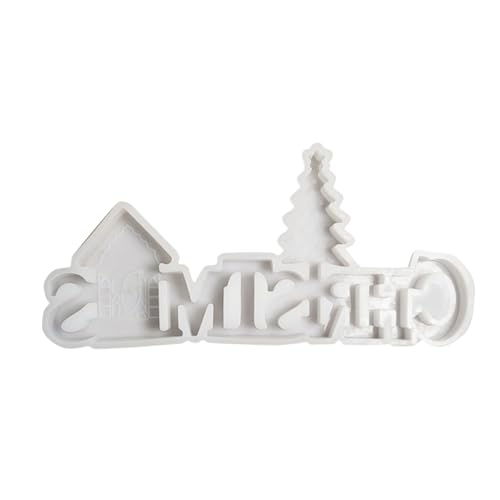 Silikonformen Gießformen Häuser Weihnachten Kerzenform Kerzenhalter Weihnachten Silikonform Haus Gießformen 3D Kerzenhalter Gießform Häuser Gipsformen zum Gießen Weihnachtsdeko DIY Handwerk (One Size) von MUMEOMU