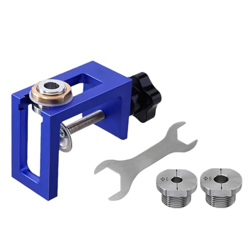 MUMQAQ Taschenlochvorrichtung, Holzdübelbohrschablonen-Set mit Holzdübelvorrichtung, Dübellochbohrführungsstanzer für Schranktür, verstellbarer Bohrerortungsgerät von MUMQAQ