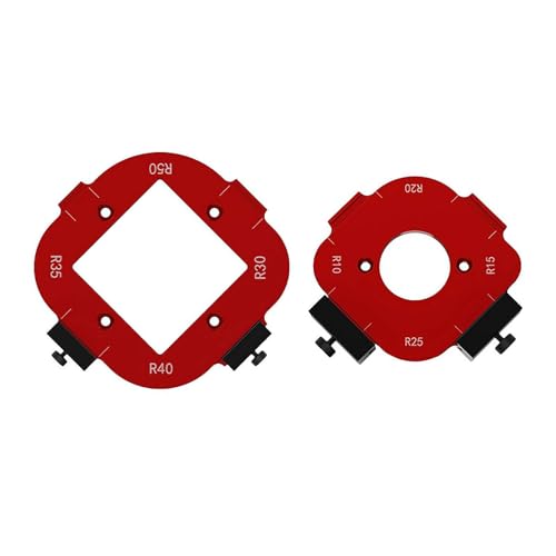 Runde Eckradius-Schablone, Eckradius-Routing-Vorlage, 4-in-1 Bogenwinkel-Positionierungsschablone R10 R15 R20 R25 R30 R35 R40 R50 für Holzbearbeitung DIY von MUMQAQ