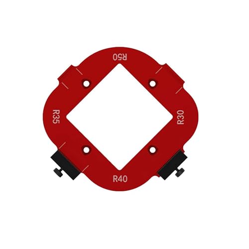 Runde Eckradius-Schablone, Eckradius-Routing-Vorlage, 4-in-1 Bogenwinkel-Positionierungsschablone R10 R15 R20 R25 R30 R35 R40 R50 für Holzbearbeitung DIY von MUMQAQ